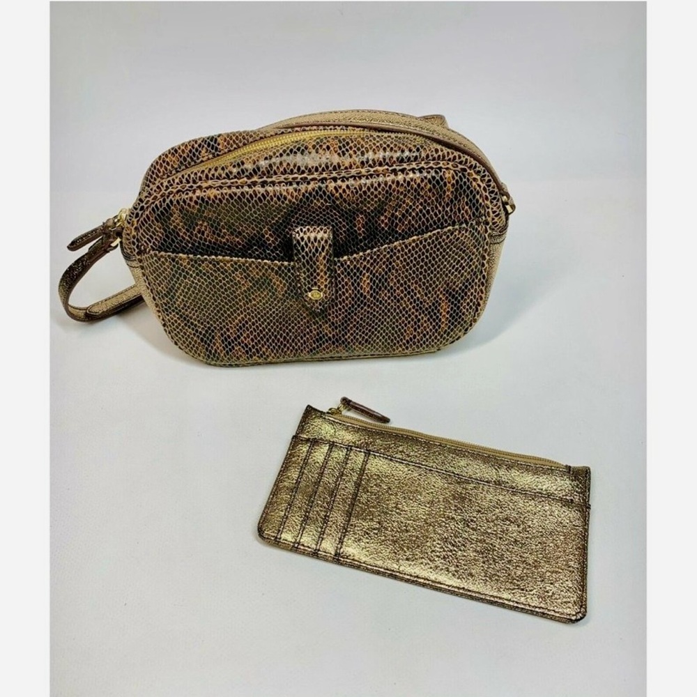 G.I.L.I. GILI Snake Print Leather Crossbody Bag